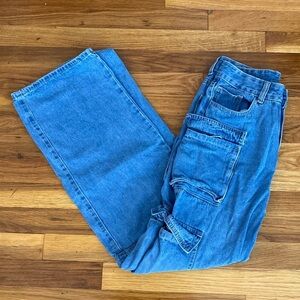 SHEIN Women’s Blue Wide Leg Jeans Size S